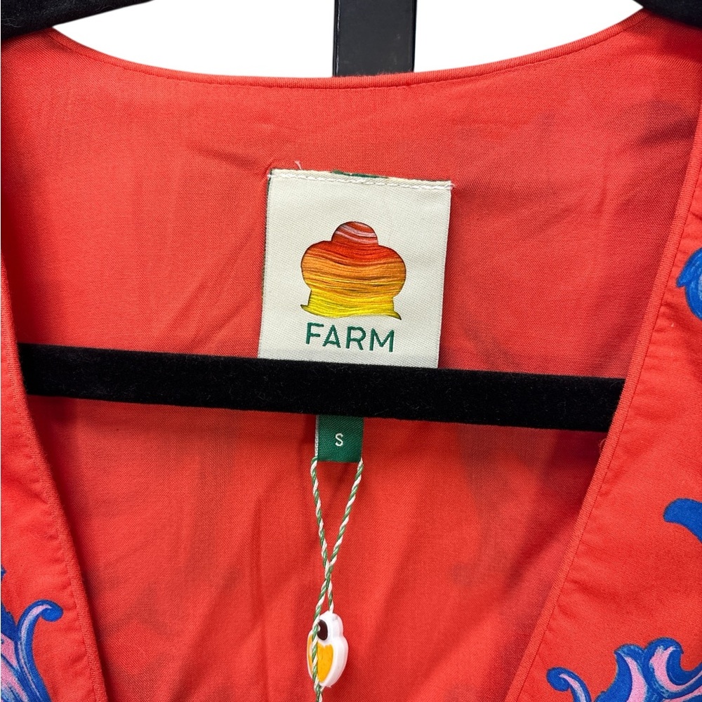 FARM Rio Pink Orange Floral Mini Dress - Picture 7 of 14